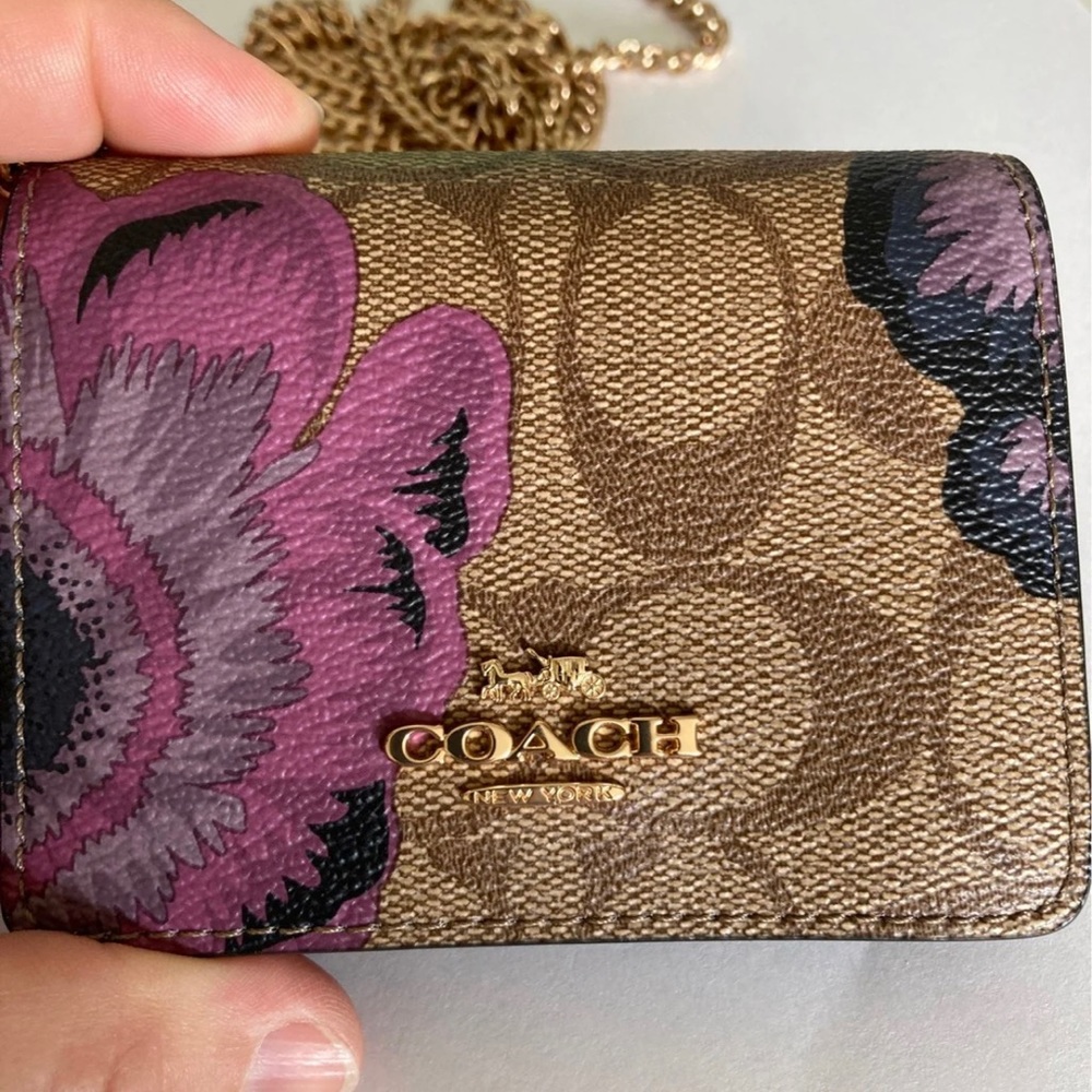 Coach mini wallet on chain